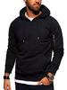 Sweat à capuche en polyester à manches longues pour hommes