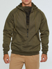 Sweat à capuche et demi-zip pour homme