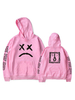 Sweat à capuche femme graphique imprimer manches longues à capuche surdimensionnant sweat-shirt de visage triste