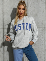 Sweat à Capuche Femme Imprimé avec Manches Longues avec Poches Bicolores Sweat Femme