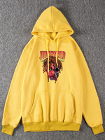 Sweat à Capuche Femme Imprimé Court avec Manches Longues à Lacets avec Poches Multicolores Sweat à Capuche
