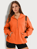 Sweat À Capuche Femme Manches Longues Fermeture Éclair Polyester En Poches