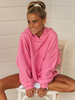 Sweat à Capuche Femmes avec Manches Longues avec Poches Unicolore Décontracté Sweat Femmes