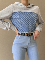 Sweat à capuche gothique femme Sweat à capuche en polyester gris
