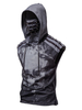 Sweat à capuche homme sans manches en polyester gris foncé