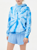 Sweat à Capuche Imprimé Court Femme avec Manches Longues Amples Bicolores Sweat Femme