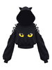 Sweat à Capuche Imprimé Femme Taille Haute avec Manches Longues Amples Unicolore Sweat à Capuche