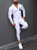 Sweat à capuche imprimé pique as blanc ensemble sport 2 pièces