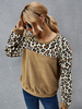 Sweat à capuche léopard pour femme Sweat à capuche en flanelle à manches longues