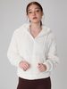Sweat À Capuche Pour Femme Marron Foncé Manches Longues Fermeture Éclair