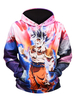 Sweat à capuche pour hommes 3D Print Dragon Ball Print Sweat à capuche à manches longues Casual Casual