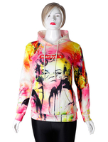 Sweat à capuche pour les femmes Marilyn Monroe Portrait Casual Pull Top