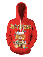 Sweat À Capuche Rouge Hauts De Noël Costumes De Vacances Décontractées