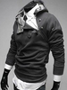Sweat en coton avec zip et fermeture asymétrique