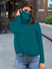 Sweat Femme Décontracté Femme à Col Montant avec Manches Longues Unicolore