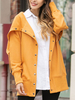 Sweat Femme Hiver à Col Revers à Capuche à Lacets avec Boutons avec Les Manches Longues Unicolore Sweat Femme
