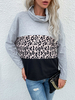 Sweat Femme Imprimé à Col Montant avec Manches Longues