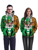 Sweat-shirt À Capuche Vert Avec Capuche Verte Imprimée Irlandaise Sur Le Dessus Du Chien Déguisement