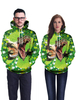 Sweat-shirt À Capuche Vert Avec Capuchon Imprimé Dinosaure Tricoté Sur Le Dessus Du Trèfle Vert St Patrick Déguisements