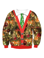 Sweat-shirt 3D de Noël Imprimer Tops Noël