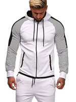 Sweat-shirt de polyester à manches longues à capuche