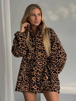Sweat-shirts à col rabattu pour femmes hauts à imprimé animal