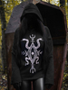 Sweats à capuche gothiques pour femmes; manches longues; hauts en polyester