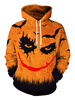 Sweats à capuche pour hommes à capuche manches longues en polyester effrayant