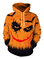 Sweats à capuche pour hommes à capuche manches longues en polyester effrayant