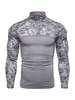 Sweats à capuche pour hommes Portrait Neck Manches longues Camouflage Zipper Sweat-shirt en polyester