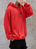 Sweats à capuche pour hommes Sweat-shirt décontracté à manches longues en polyester à encolure à capuche rouge
