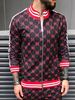 Sweats à capuche pour hommes Sweat-shirt décontracté en polyester à manches longues à col bijou rouge