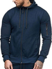 Sweats à capuche pour hommes Sweat-shirt décontracté en polyester à manches longues bleu marine