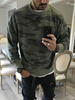 Sweats à capuche pour hommes Sweat-shirt décontracté en polyester à manches longues vert chasseur
