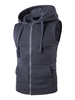 Sweatshirt Hommes 2021 manches à capuche en coton Sweat à cordonnet Zip Gilet à capuche avec poches