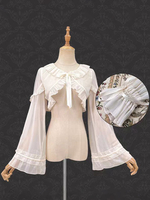 Sweet Ecru Blanc Manches Longues Volants