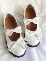 Sweet Lolita - Chaussures lolita blanches à franges écossaises Déguisements Halloween
