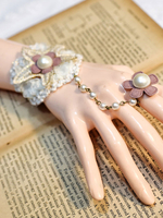 Sweet Lolita Accessoires Abricot Dentelle Chaînes Fleurs Fibre Polyester Accessoire Dentelle Divers