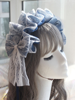 Sweet Lolita Accessoires Dark Navy Ruffles Accessoire Dentelle Divers