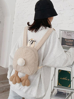 Sweet Lolita Bag Kaki Court Peluche Faux Suède Polyester Accessoires Lolita