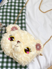 Sweet Lolita Bag Pink Short en peluche Tissu Faux Suede Accessoires Lolita