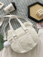 Sweet Lolita Bag Sac à bandoulière court en peluche blanc Accessoires Lolita