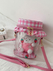 Sweet Lolita Bag Sac à bandoulière en cuir Synthétique à carreaux Transparent Toy
