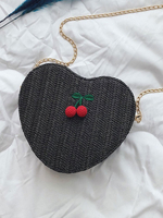 Sweet Lolita Bag Sac à bandoulière en forme de coeur en forme de cerisier