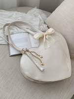 Sweet Lolita Bag Sac à bandoulière Lolita en forme de coeur avec nœuds