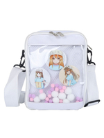 Sweet Lolita Bag Sac à bandoulière transparent avec badge Anime