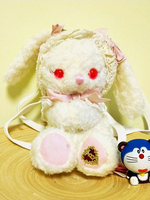 Sweet Lolita Bag Sac en bandoulière lolita bidirectionnel en peluche blanche et brodée à l\