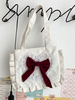 Sweet Lolita Bag White Canvas Polyester Bow Accessoires Lolita Sac à bandoulière Lolita