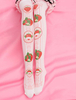 Sweet Lolita bas rose imprimé Lolita chaussettes hautes Déguisements Halloween