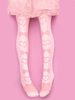 Sweet Lolita bas velours rose coeur Bow imprimé Lolita chaussettes hautes Déguisements Halloween